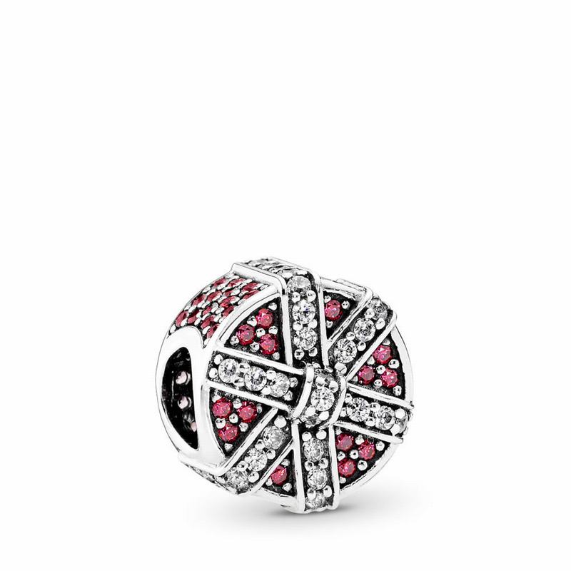 Pandora Shimmering Gift Charm - Sterling Silver/Red/Cubic Zirconia - Canada | MV3898BF